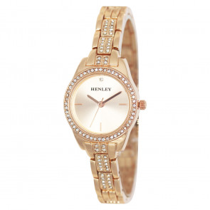 Dress Diamante Bracelet Watch - Rose Gold