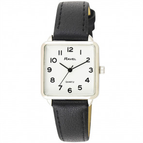 Women's Classic Rectangular Strap Watch - Black