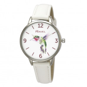 Women's Hummingbird Watch - White